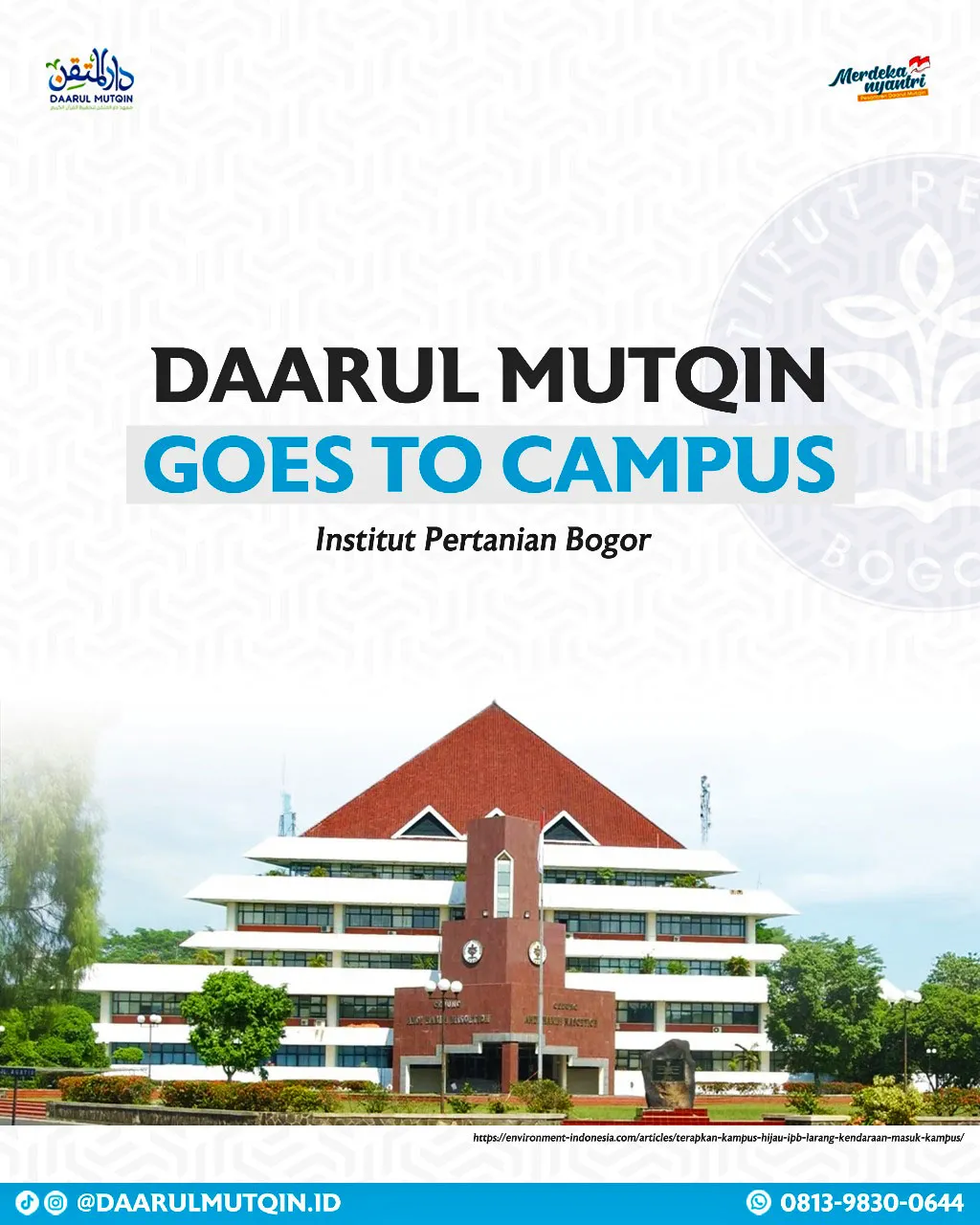 santri putri pesantren tahfidz daarul mutqin bogor goes to campus 01