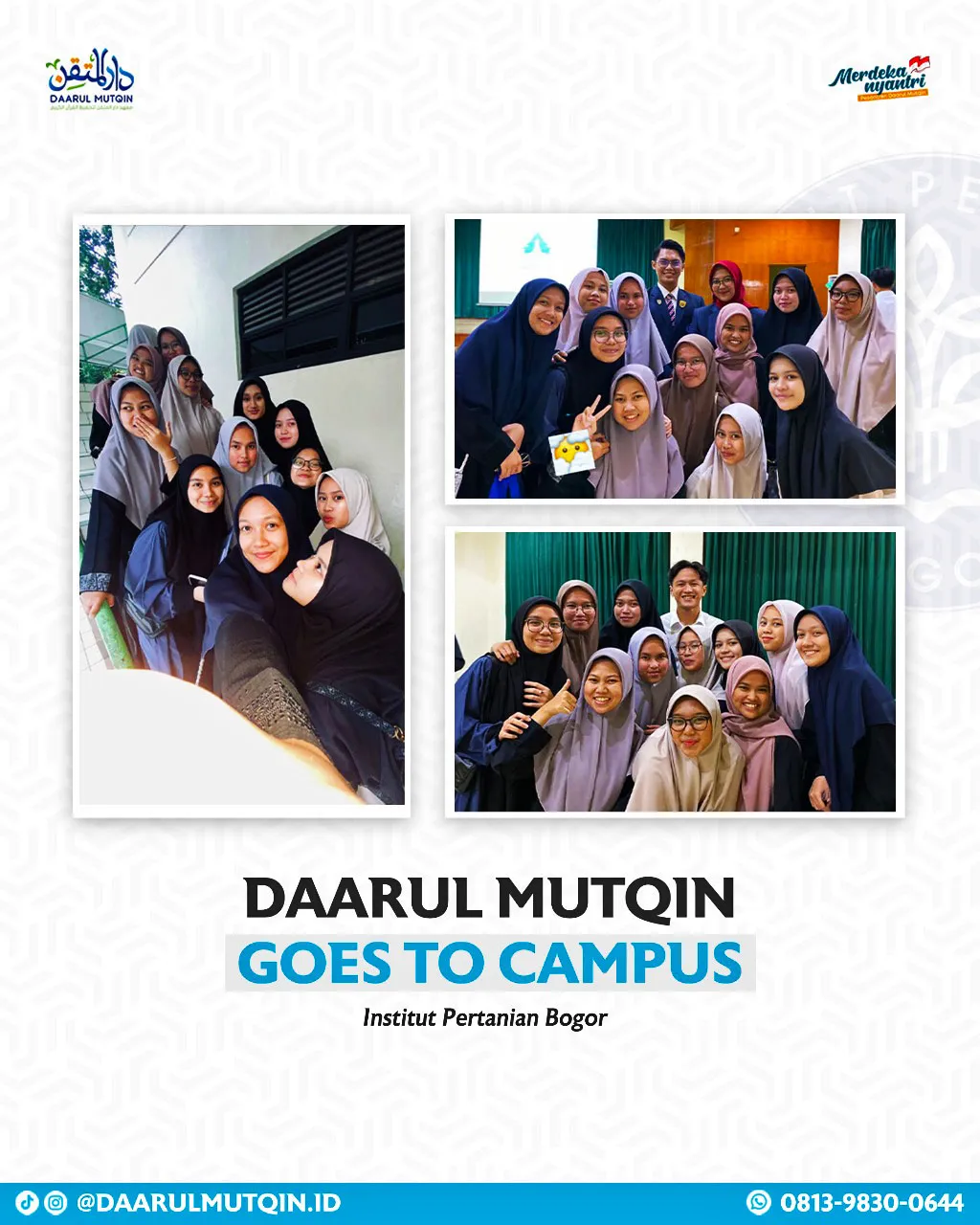 santri putri pesantren tahfidz daarul mutqin bogor goes to campus 02