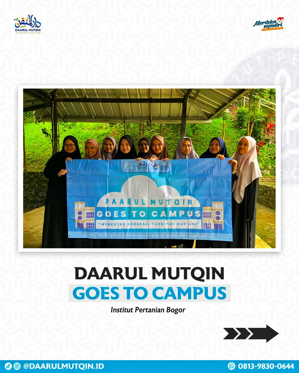 santri putri pesantren tahfidz daarul mutqin bogor goes to campus 03