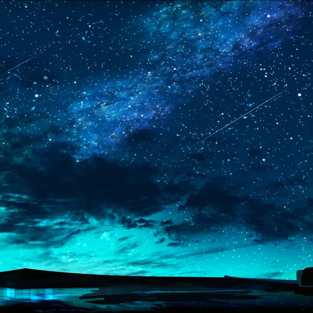 Ilustrasi Langit di Waktu Malam