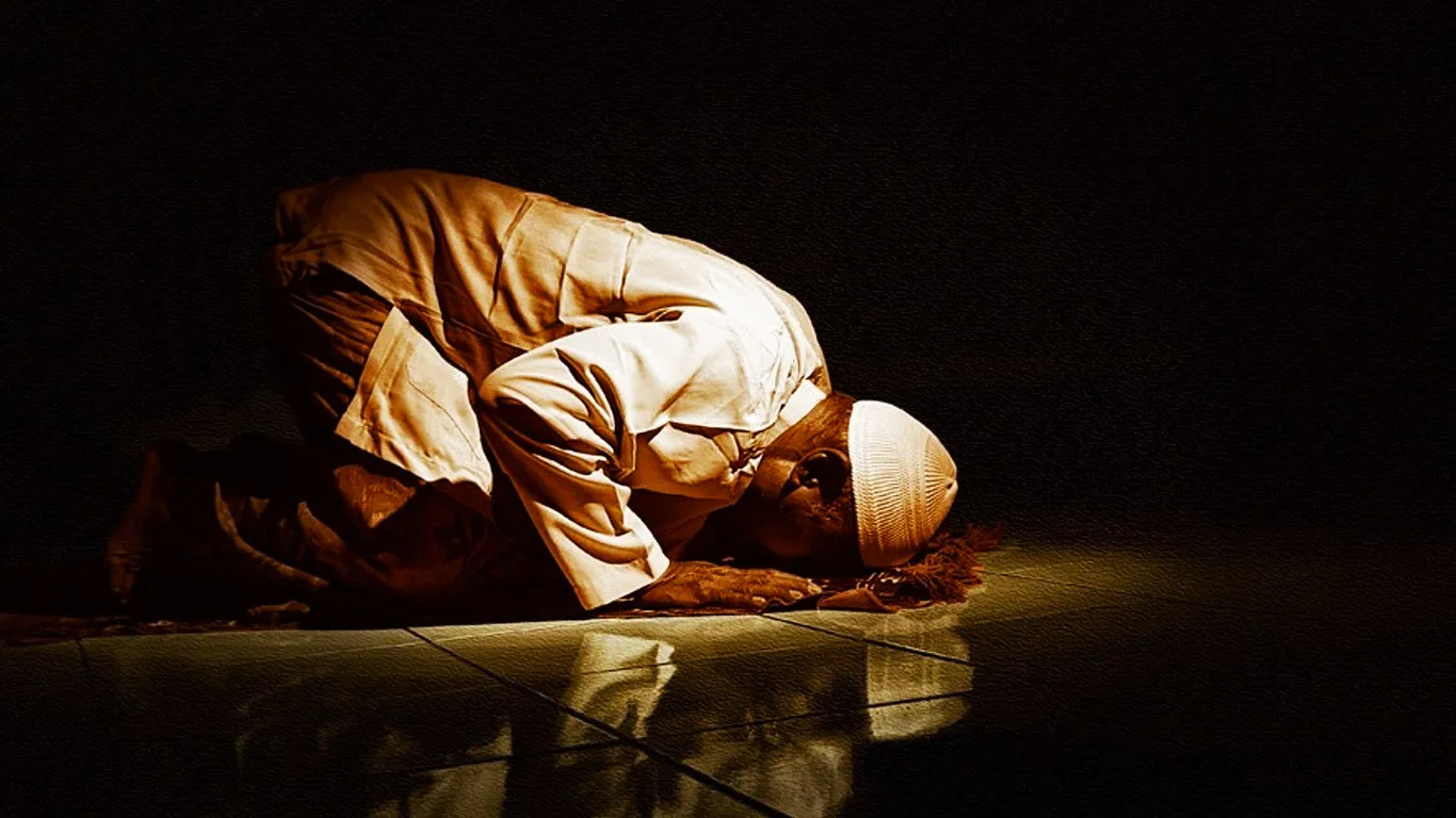 ilustrasi orang sujud
