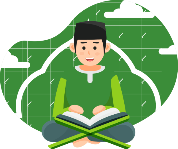 Ilustrasi orang mengaji